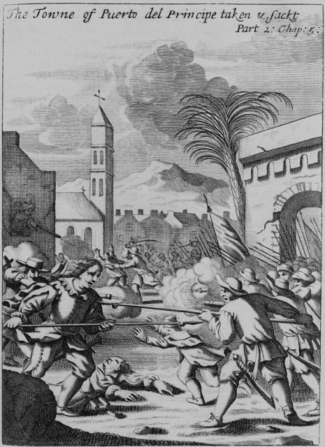 Puerto Principe being sacked in 1668