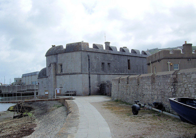 The fan-shaped castle was built from Portland stone. Photo Credit