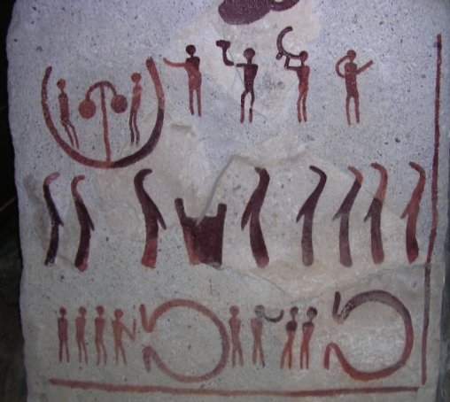 The scenes are thought to represent Bronze Age mortuary rituals, religious symbols and grave goods. Photo Credit
