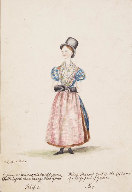Welsh costume, Gwent, 1830