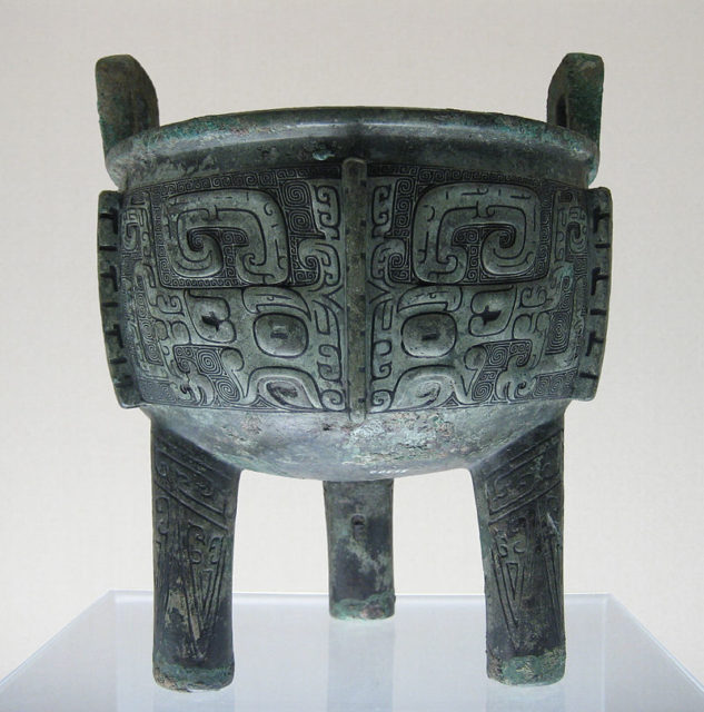 A ding from the late Shang Dynasty. Photo Credit