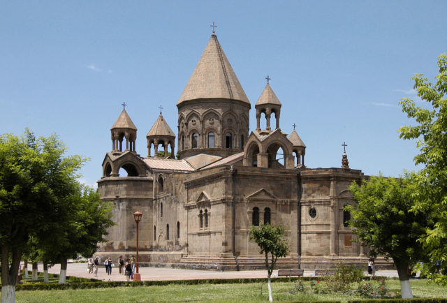 View of the Etchmiadzin cathedral from the southeast, 2010. It is considered as the oldest cathedral in the world  Photo Credit