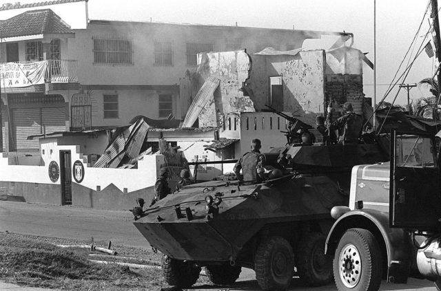 A U.S. Marine Corps LAV-25 in Panama.