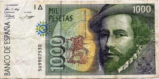1000 Spanish pesetas