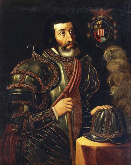 Portrait of Cortés at Museo del Prado in Madrid, Spain.