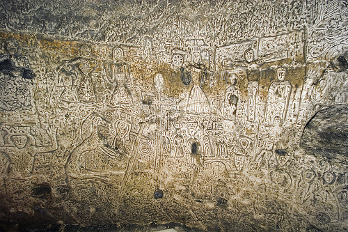 Royston Cave carvings. Photo Credit