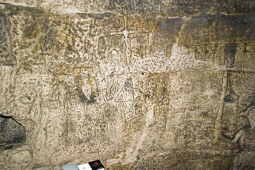 Royston Cave carvings. Photo Credit