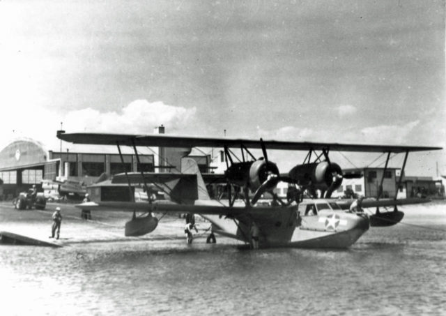 A U.S. Coast Guard Hall PH-3 flying boat (V179) on the ramp at Coast Guard Air Station Floyd Bennett Field, New York (USA), in 1944. Photo Credit 