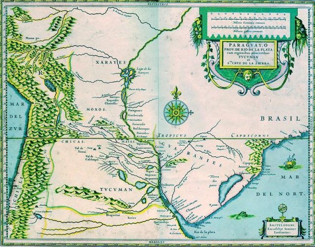 Paraguay - The Prov of Rio de la Plata - cum regionibus adiacentibus Tvcvman et Sta. Cruz de la Sierra - ca 1600