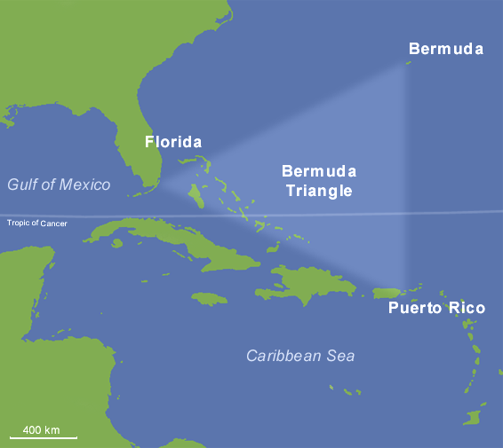 Map of the Bermuda Triangle