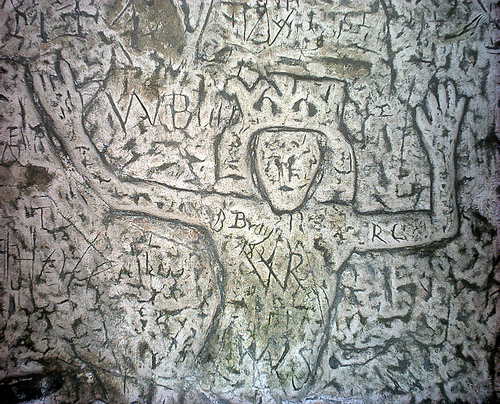Royston Cave carvings. Photo Credit