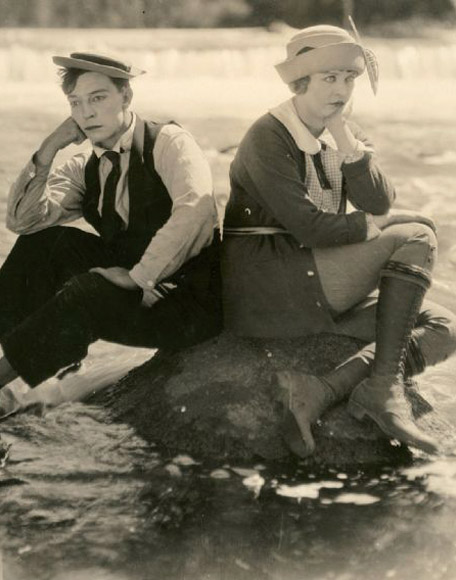 Buster Keaton and Phyllis Haver in The Balloonatic (1923) – publicity still.