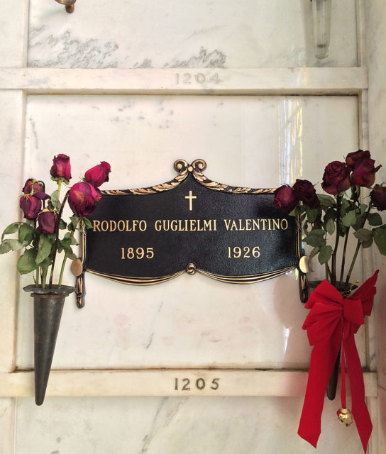 Grave of Rudolph Valentino.