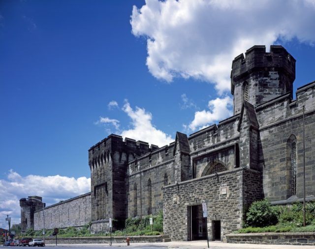 The exterior of Eastern State Penitentiary.