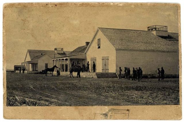 Camel at Drum Barracks, San Pedro, California (1863 or earlier)