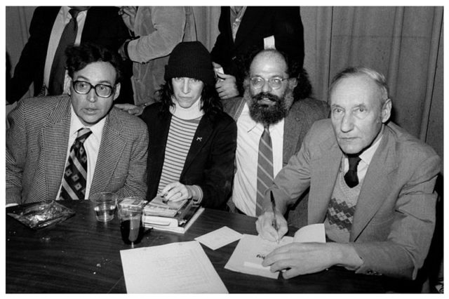 Carl Solomon, Patti Smith, Allen Ginsberg, and William S. Burroughs. Photo Credit