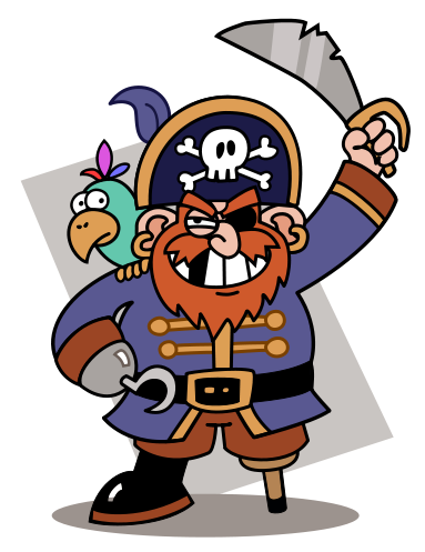 Stereotypical depiction of a pirate with eyepatch Photo Credit
