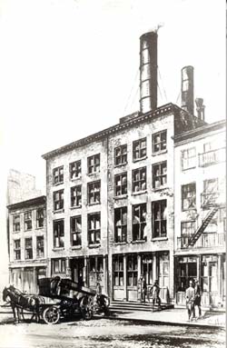 A sketch of an early power plant on Pearl Street