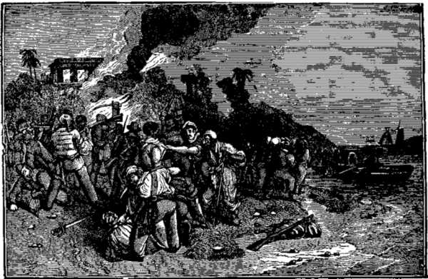 The death of Captain Howell Davis in an ambush on Príncipe
