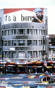 Refaced billboard in North Sydney