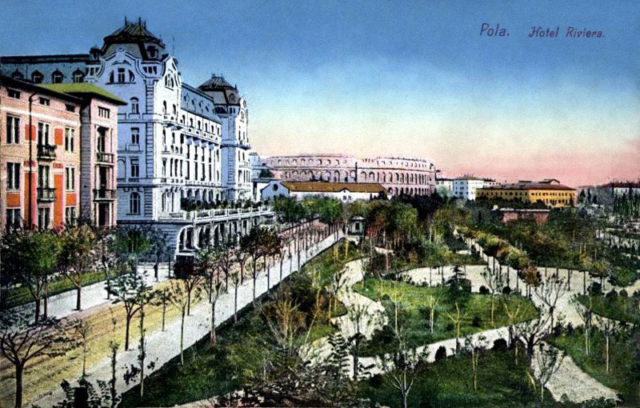 Hotel Riviera in Pula in 1904.
