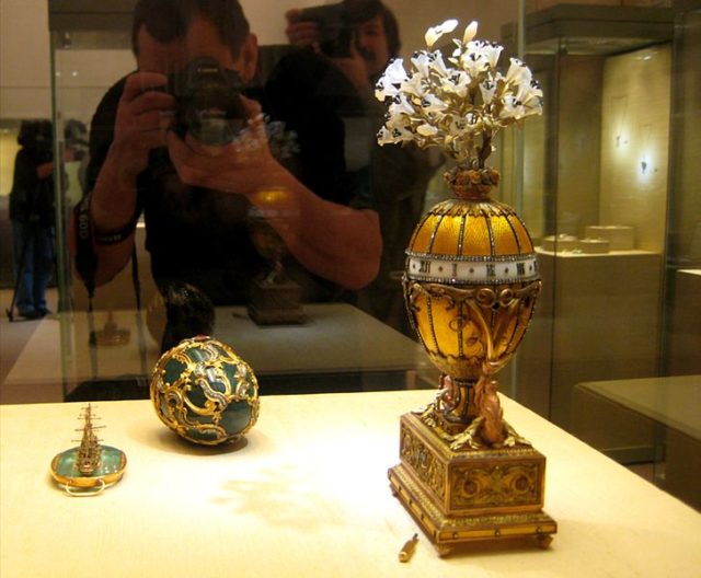 The Bouquet of Lilies Clock Egg. Kremlin Armory Museum, Moscow  Photo Credit
