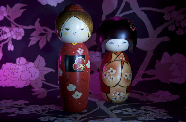 The Kokeshi is believed to be a lucky charm doll. Photo Credit