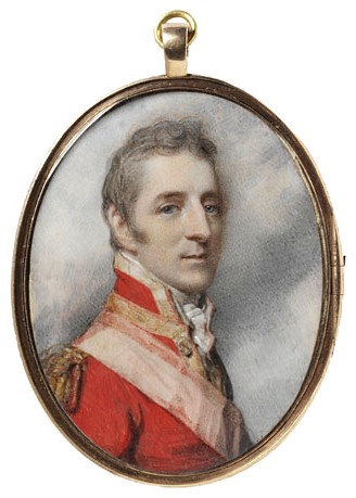 The future Duke of Wellington in 1808, by Richard Cosway