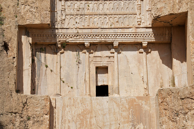 Tomb of Xerxes I, detail. Photo Credit