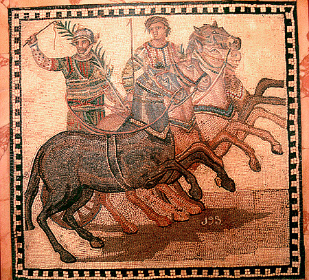 A winner of a Roman chariot race, from the Red team
