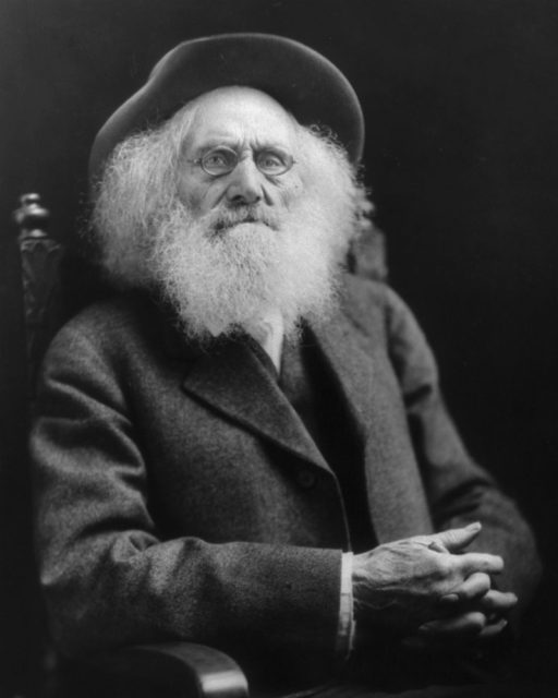 American Oregon Trail pioneer and writer Ezra Meeker (1830-1928)