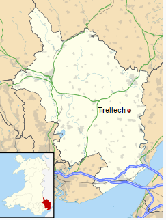 Trellech shown within Monmouthshire Photo Credit