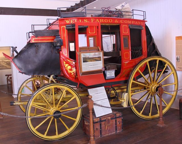 Preserved Concord stagecoach in Wells Fargo livery. Photo Credit