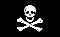 The traditional “Jolly Roger” of piracy Photo Credit