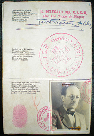 Red Cross passport under the name of “Ricardo Klement” that Eichmann used to enter Argentina in 1950