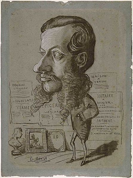 Monet’s caricature of Léon Manchon, ca. 1855.