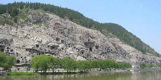 Mt. Longmen as seen from Manshui Bridge to the southeast Photo Credit