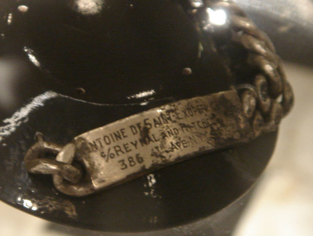 Silver bracelet of Saint-Exupéry found in 1998.