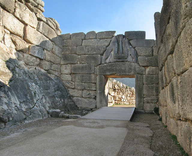 The Lion Gate at Mycenae. Photo Credit