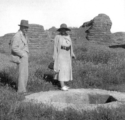 Agatha Christie with her second husband Max Mallowan.