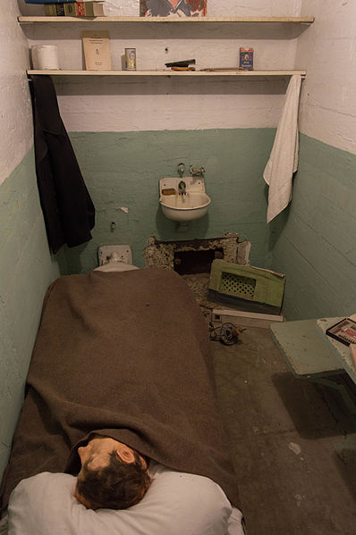 Reconstruction of the cell from which inmates escaped at Alcatraz, San Francisco