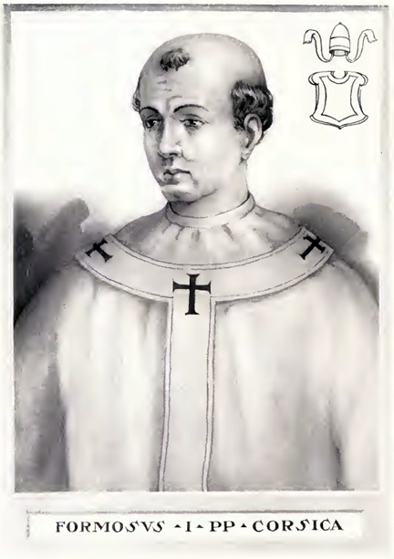 This illustration of Pope Formosus is from The Lives and Times of the Popes by Chevalier Artaud de Montor, New York: The Catholic Publication Society of America, 1911. It was originally published in 1842.