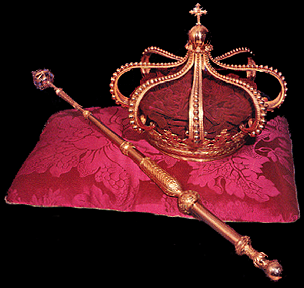 The Crown of King John VI with the Sceptre of the Armillary. Photo Credit