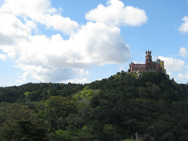 The palace on the top of the Sintra Mountains. Photo Credit
