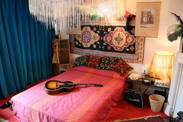 The restored room of Jimi Hendrix in the Handel House. Photo Credit