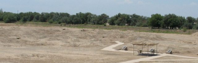 View of the cemetery.