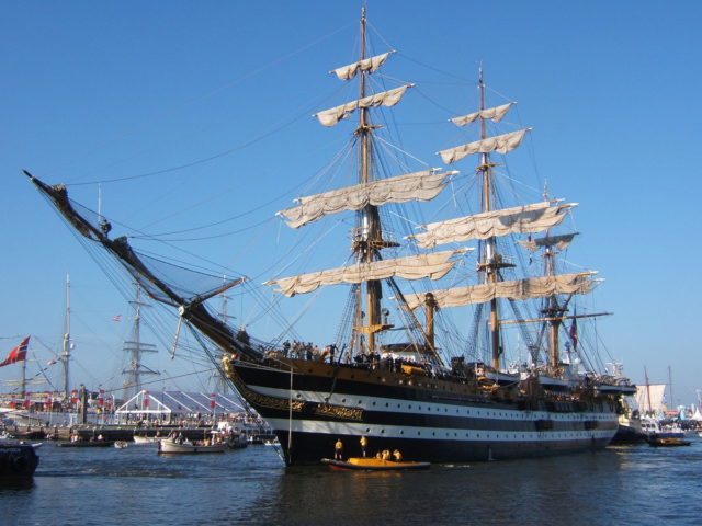 The “Amerigo Vespucci” during Sail 2005  photo credit
