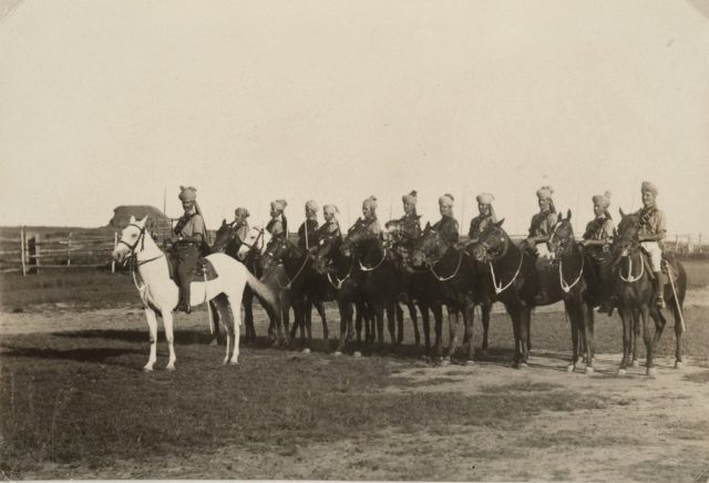 A ride of Pathan recruits just prior to being passed into the ranks. Photo Credit