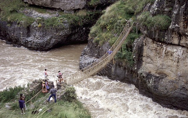 Bridge in use during the rainy season. Photo Credit