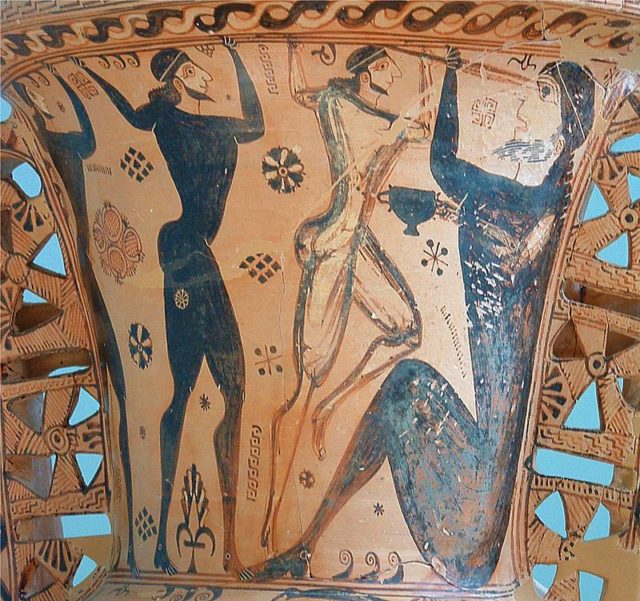 Odysseus and his crew blind Polyphemus. Detail of a Proto-Attic amphora, circa 650 BC. Eleusis, Archaeological Museum, Inv. 2630. Photo Credit
